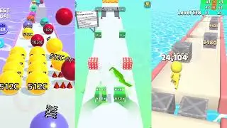 Ball Run 2048 Infinity vs Jelly Run 2048 vs Push Harder 3D #pushharder3d #levelup #2048nation