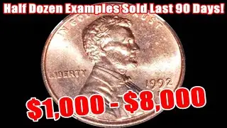 🔥🔥$1,000+ 1992 Lincoln Penny 