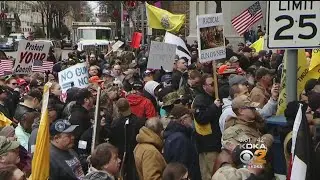 Gun Rights Advocates Protest At 'Open Carry Rally' At City-County Building