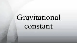 Gravitational constant
