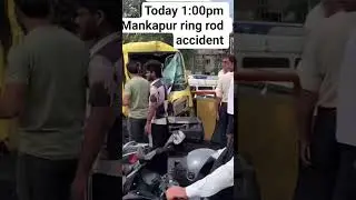 # school bus and school van accident mankapur ring rod