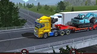 Carrying Crawling Excavator| Truck Driving #truck #games #gameplay @cristiano @MrBeast@PANDABOI