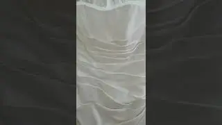 Ruched Satin Aline Wedding Dress #weddingdressrental #weddingdress #ladylacebridal #bridal