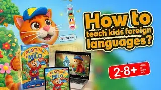 How to teach kids foreign languages? 4 languages, 1 book, loads of fun!🐱