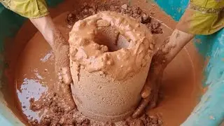 New Biggest whole Buckets shapes creamy fresh paste🤤 Non stop water crumbling 💦💦