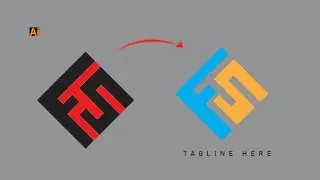 Create a Minimal Logo Design | Modern Monogram FS Logo Design Tutorial | step-by-step #logo #art #fs