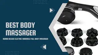 AGARO Relaxo Electric Handheld Full Body Massager with 8 Massage Heads, 5 Mode & 6 Speed Settings