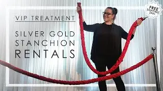 WEDDING STANCHION RENTAL WITH RED ROPE FOR VIP EVENTS