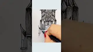 LOTR Mordor&rsquo;s Tower ink drawing #art #inkart #lotr