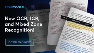 New OCR, ICR, and Mixed Zone Recognition for Handwritten Print, Cursive, and more!