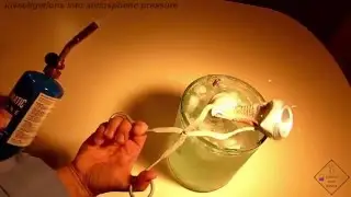 slow motion can crush by atmospheric pressure a science with bobert video short