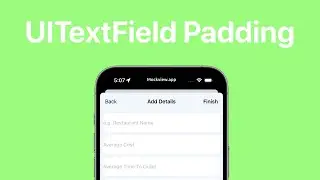 [Swift 5.7 | UIKit] - How to add padding to a UITextField!