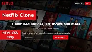 netflix clone using html and css part 1 with source code | Tarun Code