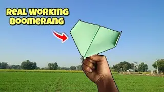REAL Working Boomerang 🪃😱 | How to Make That Comes Back Plane Tutorial | Paper Boomerang 