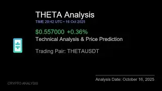 THETA (THETAUSDT) Technical Analysis - Price Prediction & Buy or Sell October 16, 2025