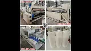 Full-Automatic Toilet Paper Tissue Roll Rewinding Bandsaw Cutting Heat Seal Shrink Package Machines