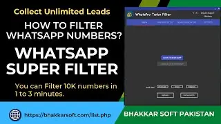 Whatsapp Filter Software  | NUMBER GENERATER | How To Filter WhatsApp Numbers | #SuperwTurboFilter