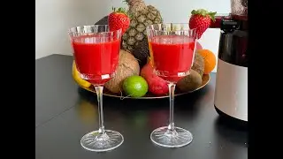 How to make natural strawberry BIO juice  |  how to make strawberry juice at home