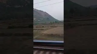 Beautiful mountain train window view #shorts #youtube #train #journey #trending