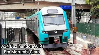 Via Mobilidade | TUE Alstom S&eacute;rie 8900 (A34 Buzinando e A14) Na Esta&ccedil;&atilde;o Morumbi Claro
