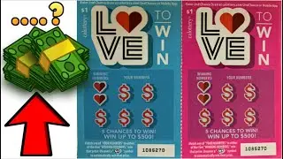 $500 PRIZE LOVE TO WIN SCRATCH OFF TICKETS X 30