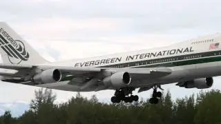 Evergreen International Airlines Boeing 747-200 [N485EV] lands in Anchorage