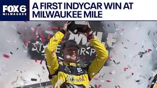 Christian Rasmussen gets 1st IndyCar win at Milwaukee Mile | FOX6 News Milwaukee