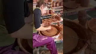 Spoon rest mini tutorial #potter #ceramic #wheelthrowing #spoonrest #tutorial #pottery #potterywheel
