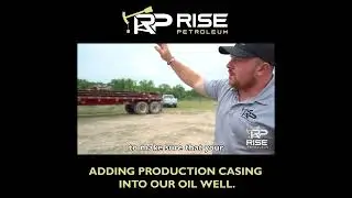 Adding production casing into our oil well.