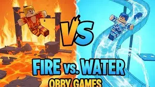 Fire vs Water Escape Barry&rsquo;s Prison Run Obby 😱 | Roblox Obby Challenge Gameplay#Roblox#RobloxObby