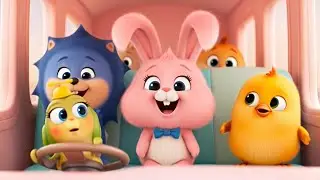 Wheels on the Animals Bus 🚌🐾 | Ultra Cute 3D Cartoon Song for Kids 🌈