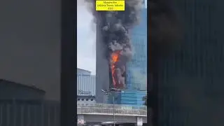 fire at K Link tower jakarta #fire #fa&ccedil;ade #safetyfirst #firesafety #shorts