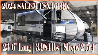 Small Couples Travel Trailer Under 4,000 Lbs 2024 SALEM FSX 161QF by Forestriver at Couchs RV Nation