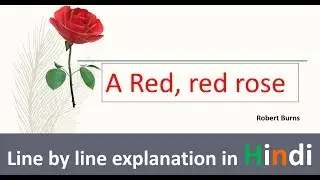 A Red, red rose by Robert Burns: Line by line explanation in Hindi