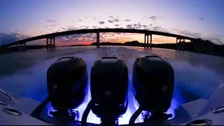Boston Whaler 370 Outrage Into the Sunset on Lake of the Ozarks