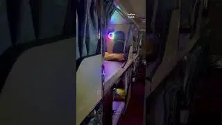 Sleeper Bus Inside. Sleeper bus service in Bangladesh.