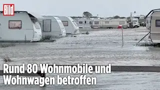 Sturmflut trifft Norderney: Campingplatz versinkt im Wasser