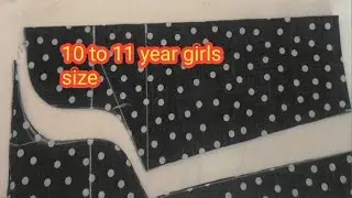 Latest puff sleeves design cutting & stitching|| Balloon sleeves 10 to 11 year girls size.