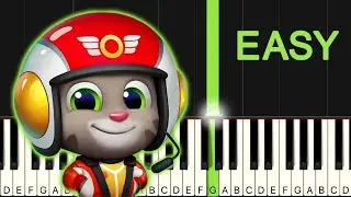 Talking Tom Sky Run Theme Song EASY Piano Tutorial