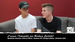 L’Œil du spectacle Interview Evan et Marco - Bureaux TF1 Musique - 28 février 2018