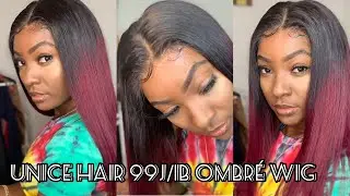 BEGINNER FRIENDLY LACE WIG| 1B/99J OMBR&Eacute; UNICE Hair