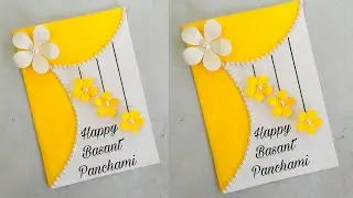 Basant panchami card/greeting card for basant panchami/Vasant panchami card for school competition