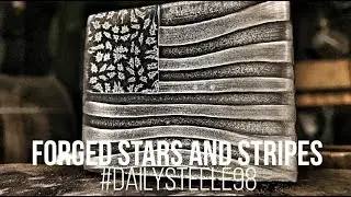 MAKING USA FLAG DAMASCUS STEEL!!!