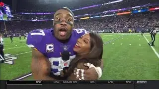 Absolutely Stunned Everson Griffen's Winning Postgame Interview | Saints vs Vikings | Jan 14, 2018