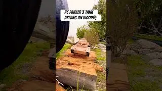 Rc panzer 3 1/16 scale ￼rc tank driving on wood # Kai builds