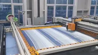 Double Deck Automatic Single Needle Quilting Machine #getonagain #raiseagain #quilting