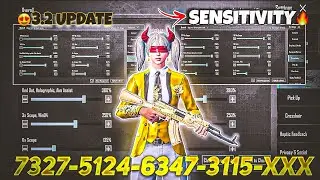 🔥3.2 UPDATE Best HEADSHOT SENSITIVITY Ever 💀✅ | PUBG MOBILE