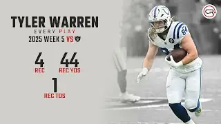 Tyler Warren Week 5 Highlights | Every Target and Catch vs Raiders