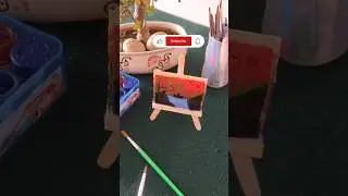 how to || mini painting easel || easy painting || relaxing #shorts #drawingcolortv #howto #painting
