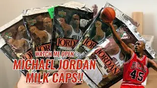 Opening Packs of Michael Jordan Milk Caps / Pogs - Upper Deck 1995
